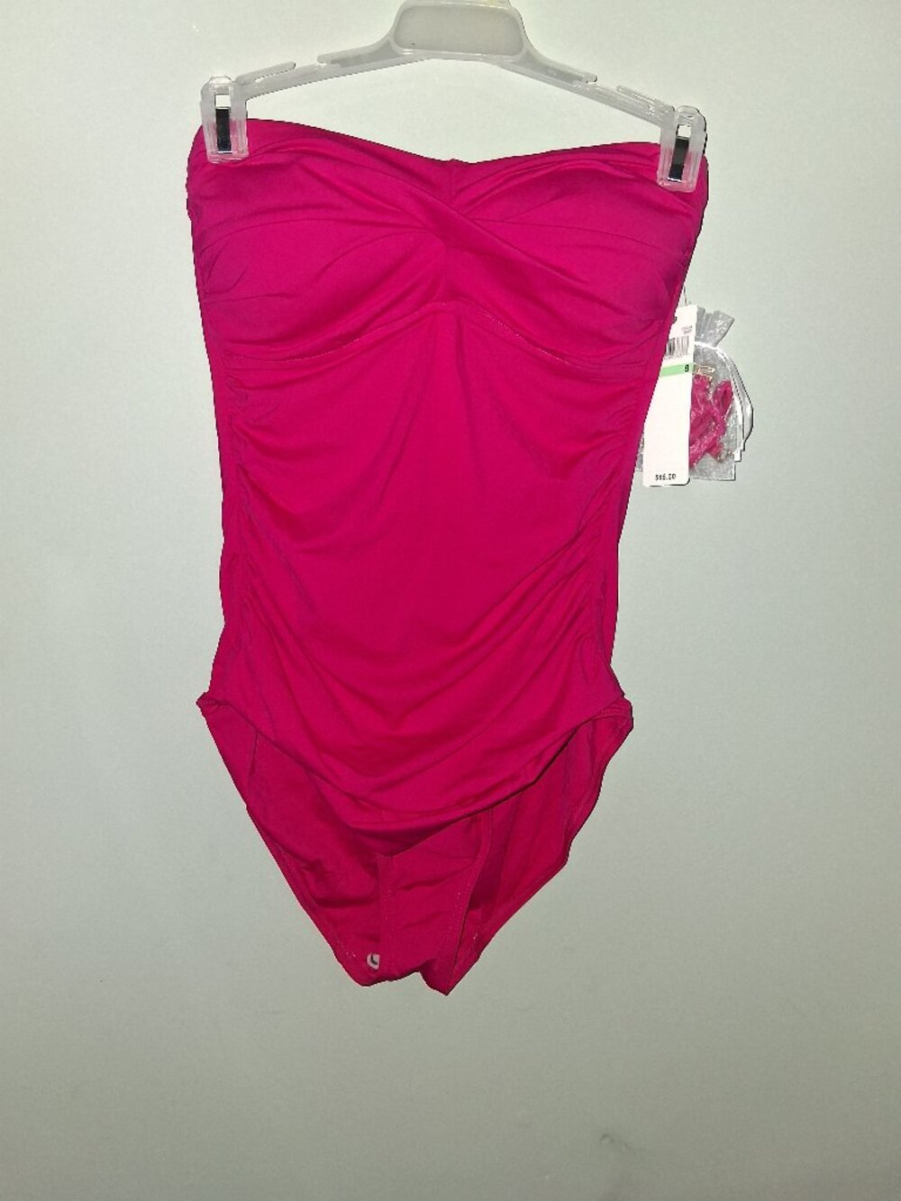 Anne Cole Twist-Front Ruched One-Piece Swimsuit - Orchid